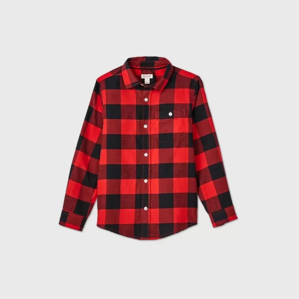 Boys Button- Down Long Sleeve Shirt - Cat & Jack